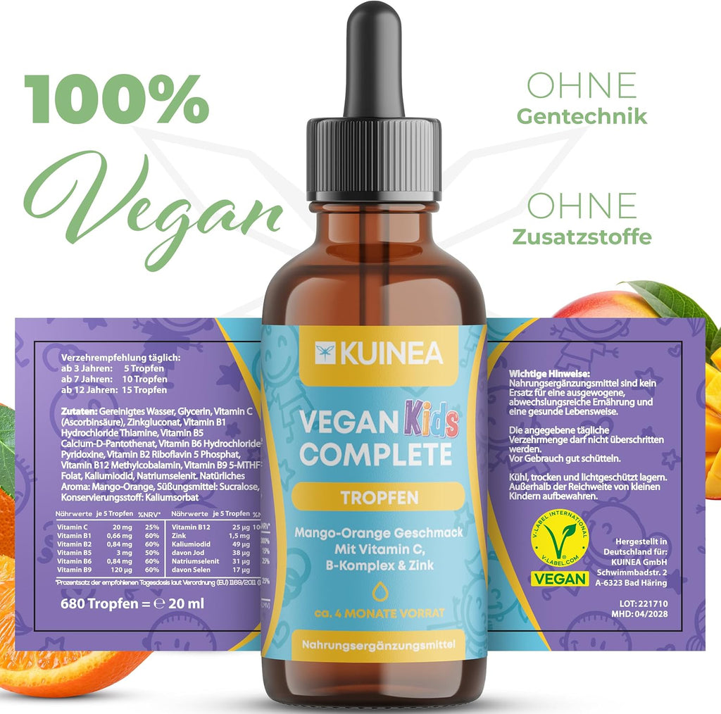 KUINEA Kids Multivitamin Tropfen Mango-Orange