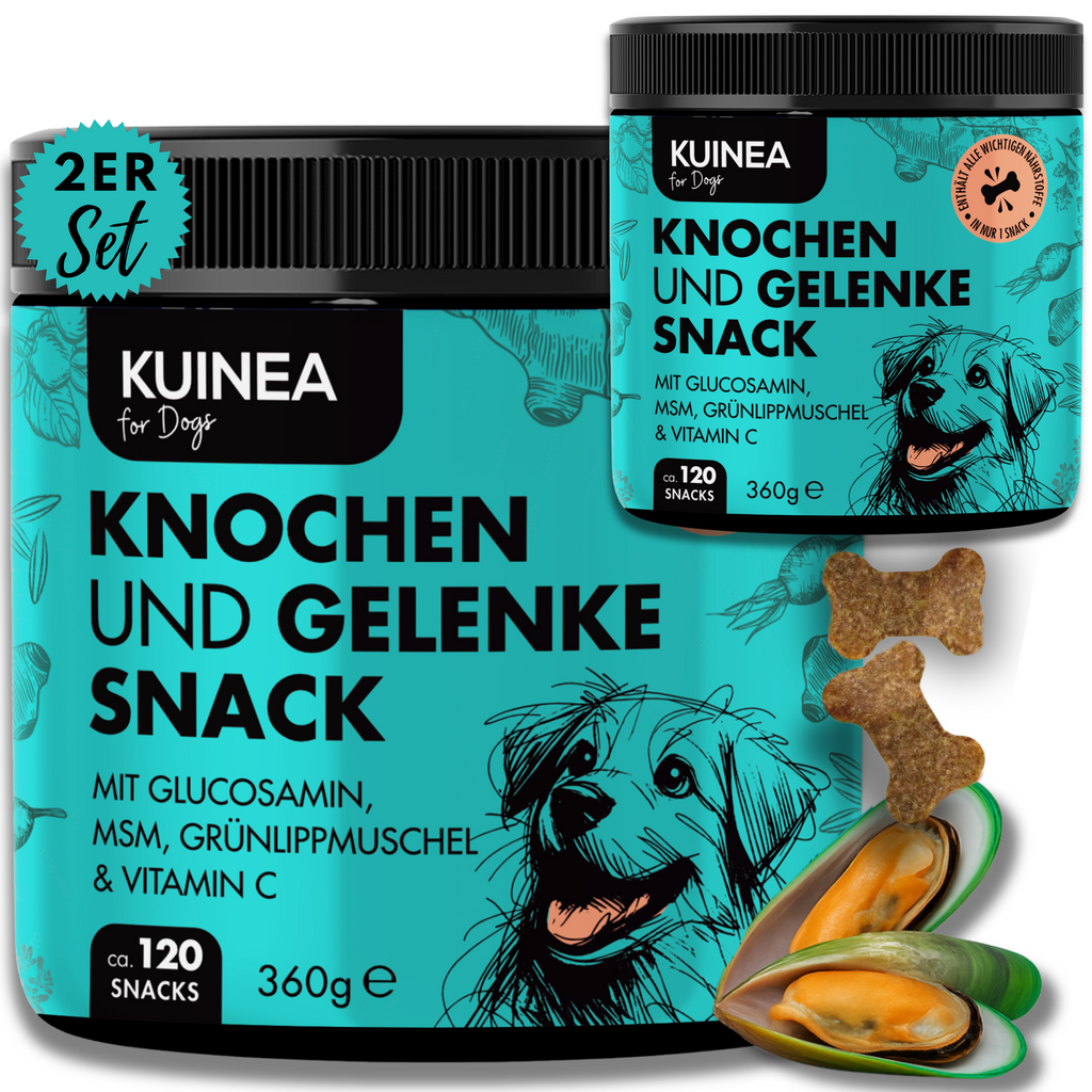 KUINEA for Dogs – Knochen & Gelenke Snack (120 Soft Chews, 360 g)